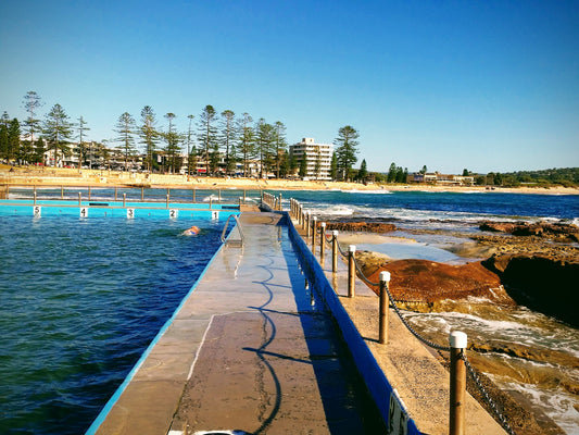 By The Sea: Photography-Pool and beach print
