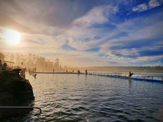 By The Sea: Summer haze over Dee Why pool